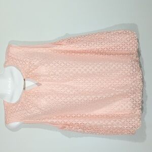 Liz Claiborne Pink‎ Cutout Keyhole Front Sleeveless Top Boho Coastal Grandma XXL